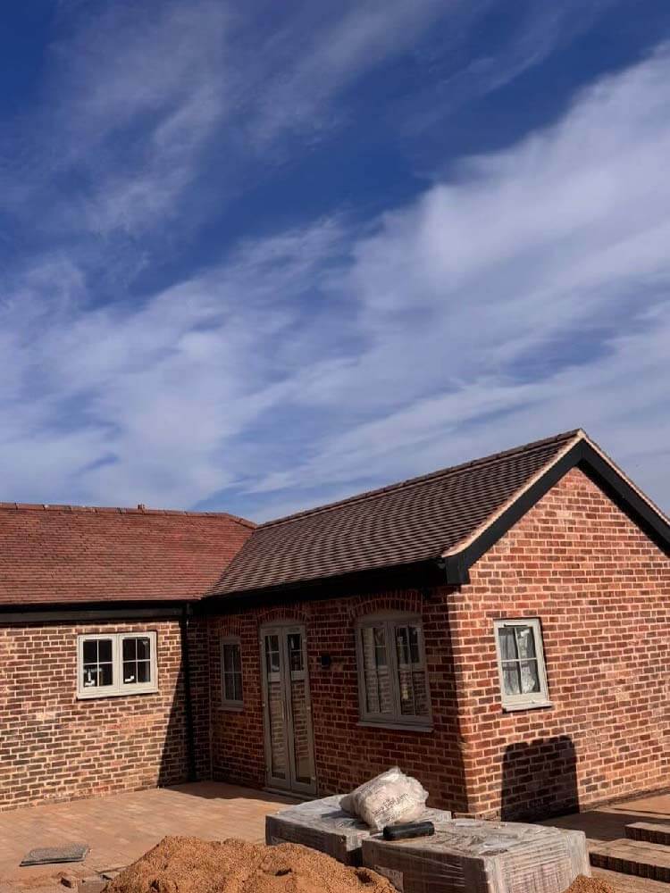 Barn conversion roofing project in Loscoe with installed roof windows