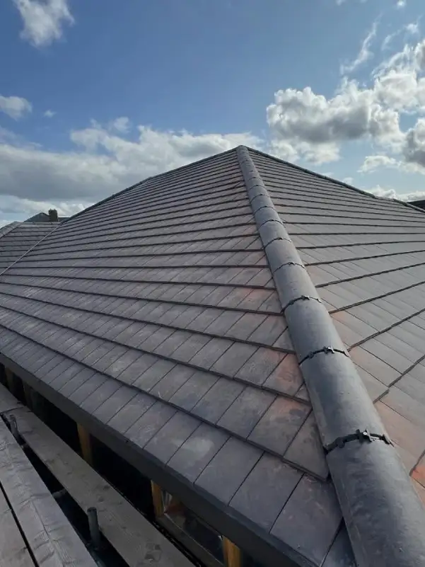 Completed roof installation in Derbyshire showcasing the About Us page by Holt Roofing Ltd
